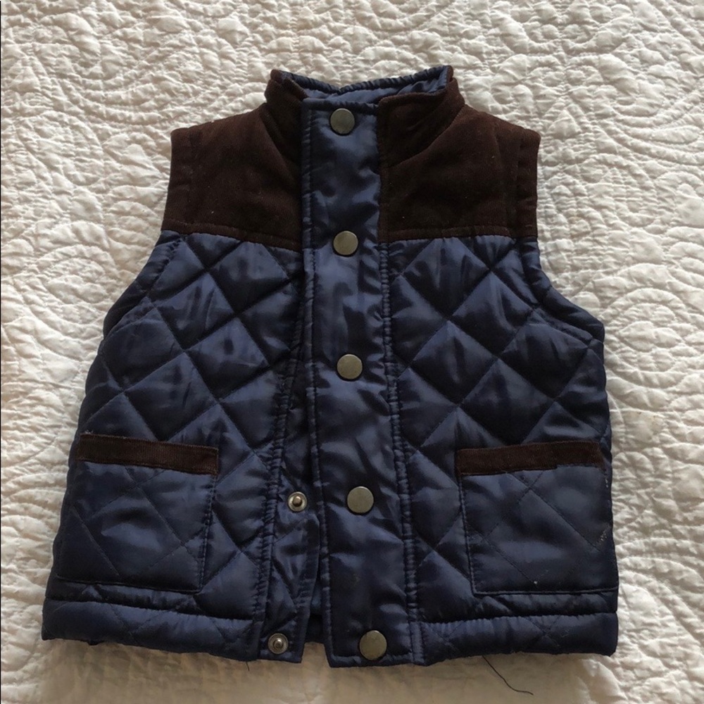 Blue riding vest 12M unisex
